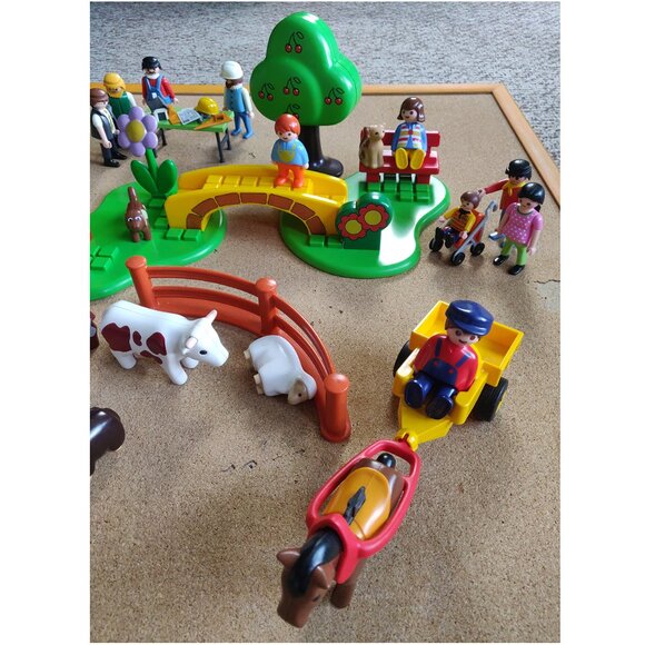 Playmobil playing sets. Countryside. Meadows, Bridge, People, Animals. - Picture 3 of 9